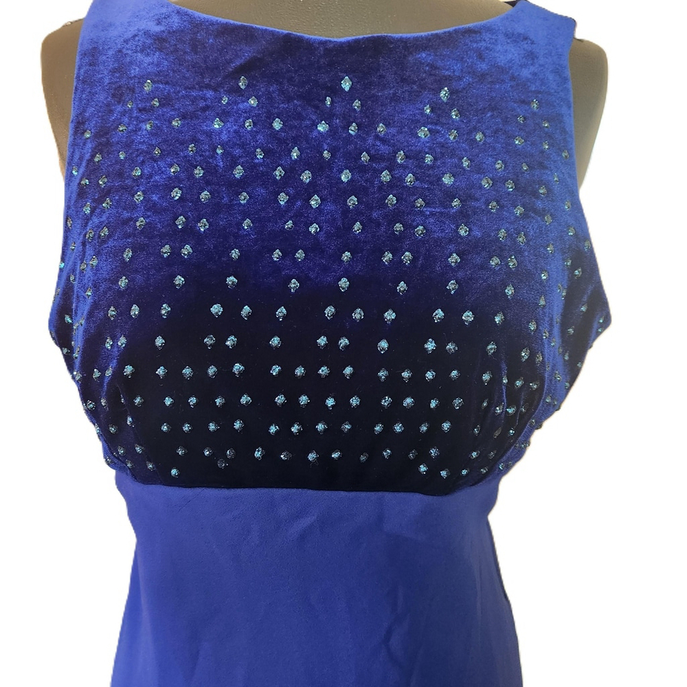 Zum Zum Niki Livas Blue Embellished Evening Gown Size 11-12 - Picture 2 of 10